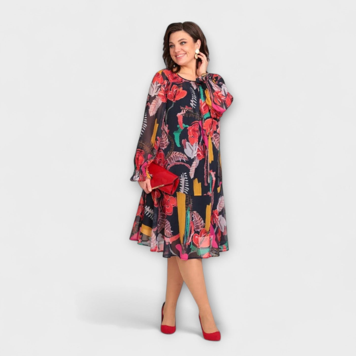 Caroline - Elegantní šaty pro plnoštíhlé pro maximální pohodlí