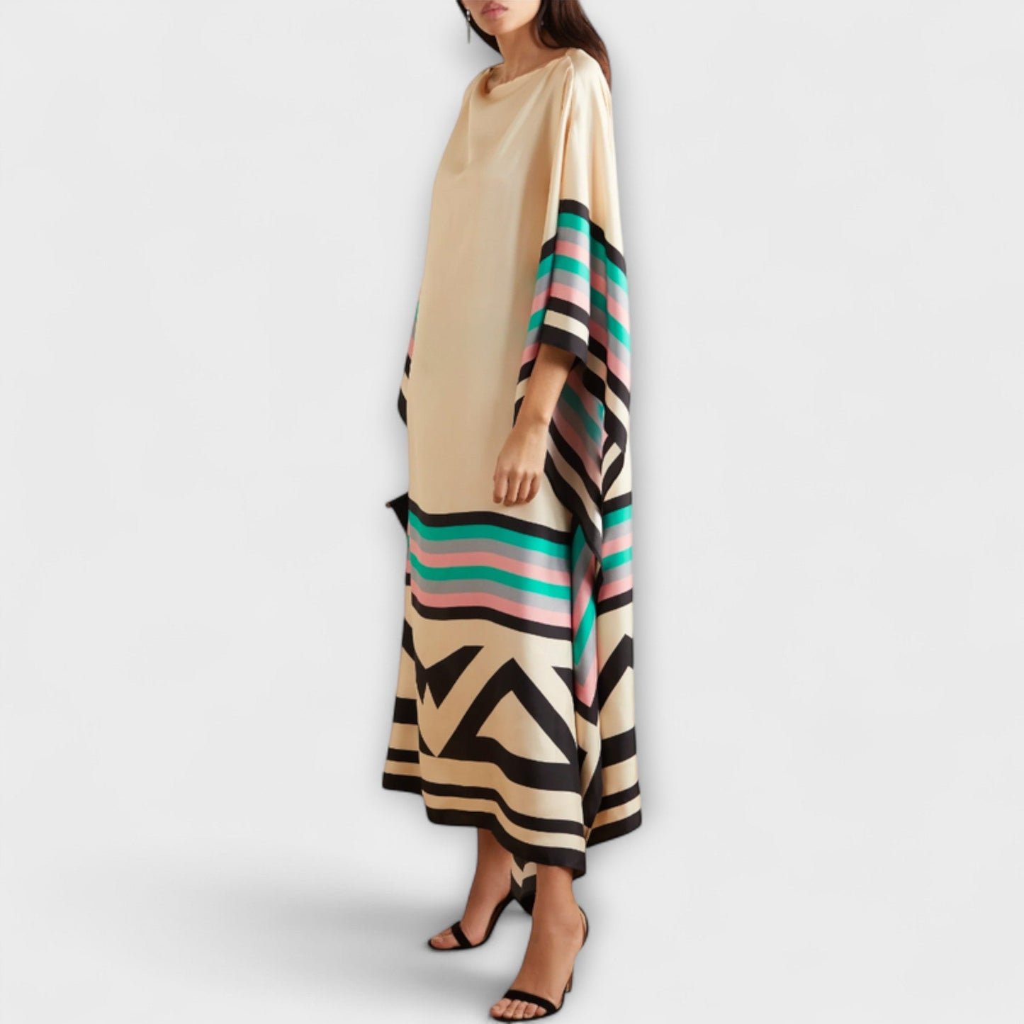 Elenora - Geometrický kaftan s volným střihem