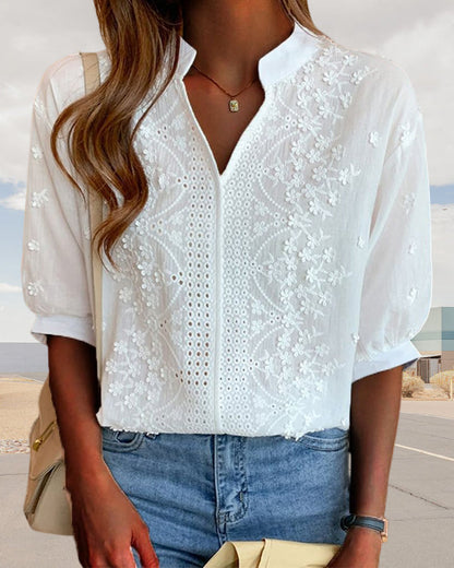 Dina - Bluza Elegance Vyšívaná