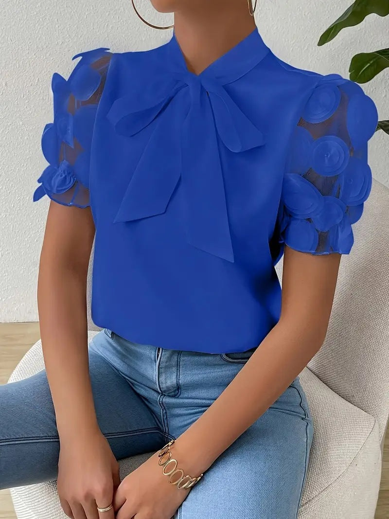 Angela - Stylová halenka s mašlí pro ženy