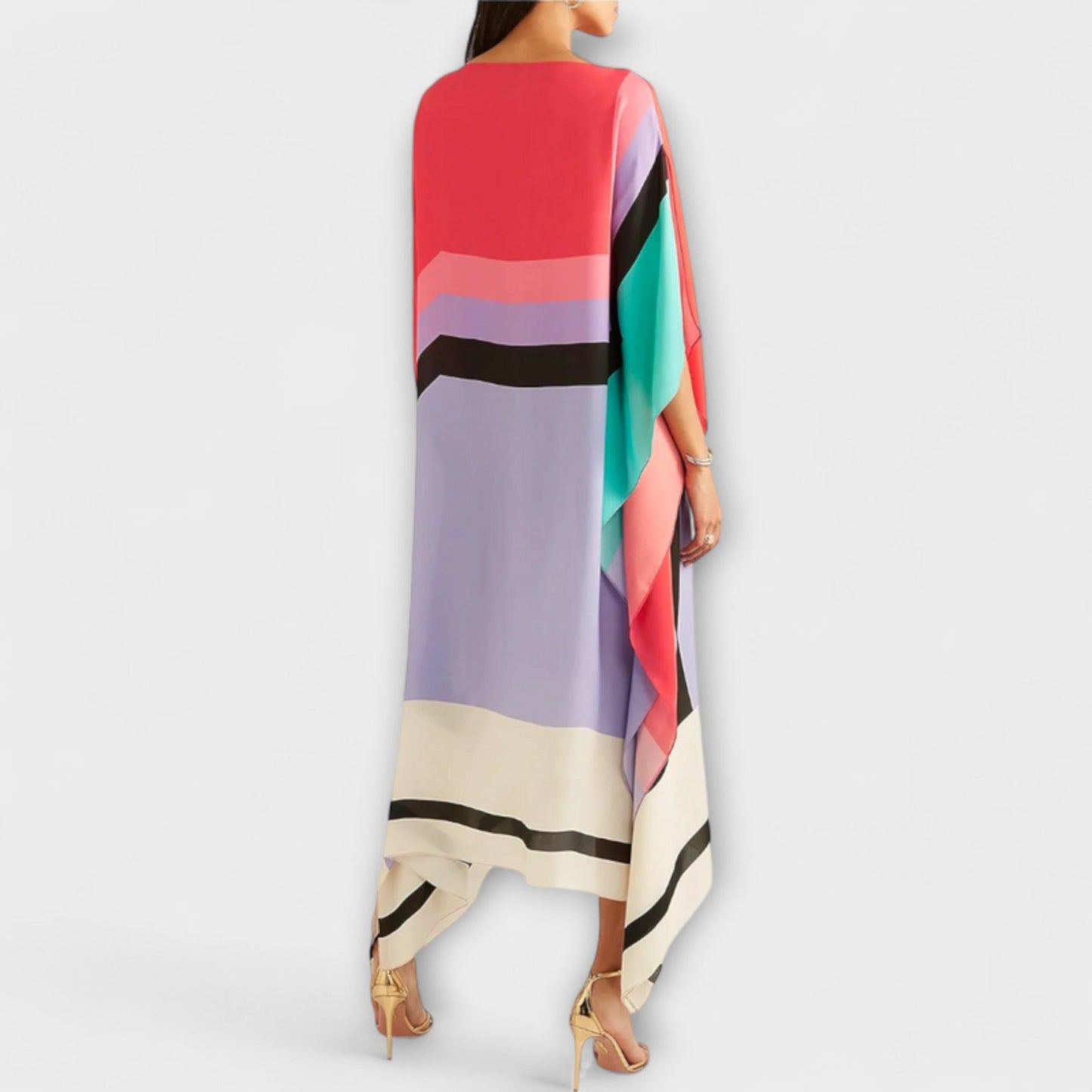 Elenora - Geometrický kaftan s volným střihem