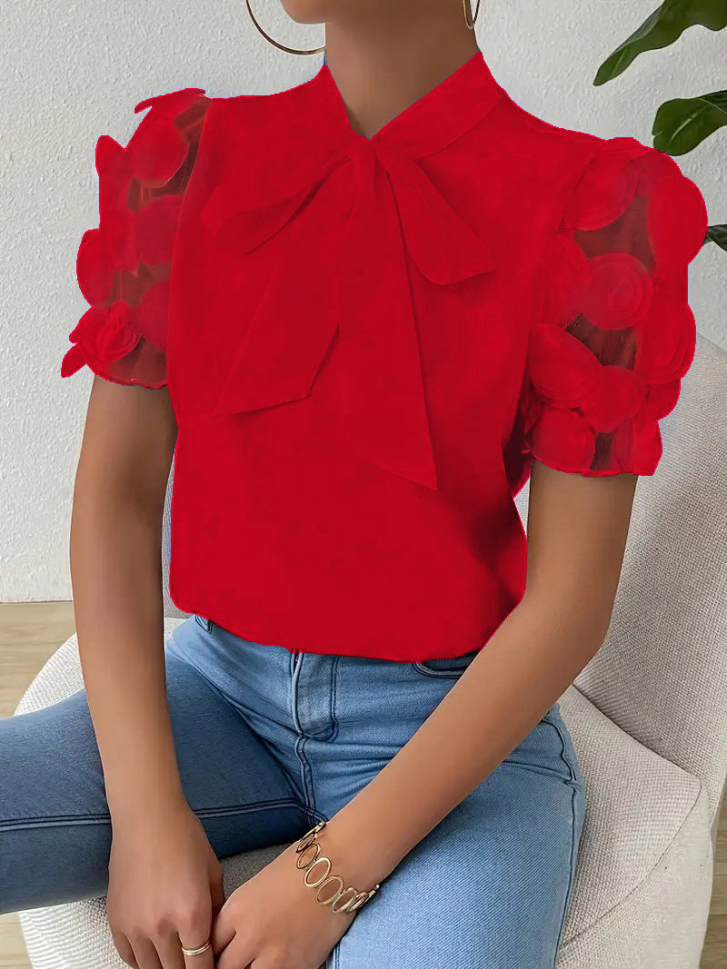 Angela - Stylová halenka s mašlí pro ženy