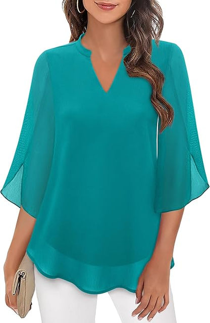 Brianna - Bluza s otevřeným rukávem a elegantním pohybem
