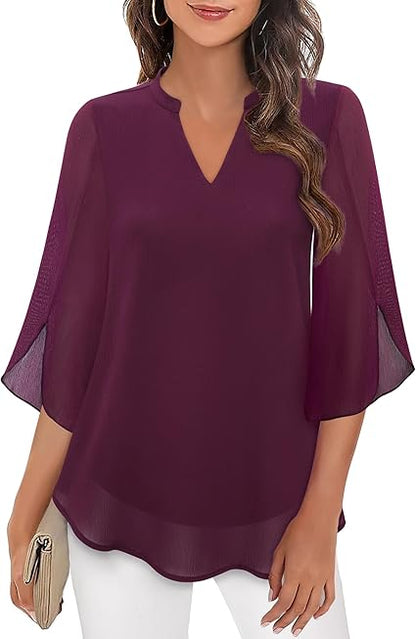 Brianna - Bluza s otevřeným rukávem a elegantním pohybem