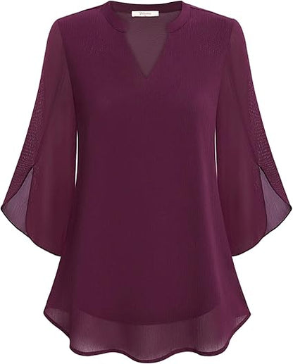 Brianna - Bluza s otevřeným rukávem a elegantním pohybem
