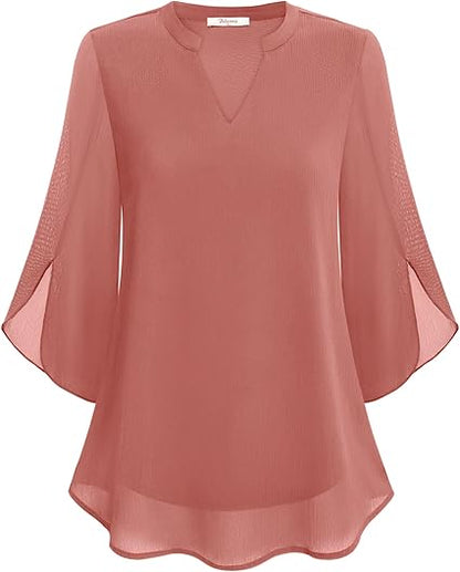 Brianna - Bluza s otevřeným rukávem a elegantním pohybem