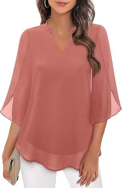 Brianna - Bluza s otevřeným rukávem a elegantním pohybem