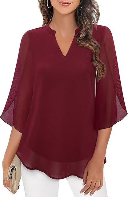 Brianna - Bluza s otevřeným rukávem a elegantním pohybem