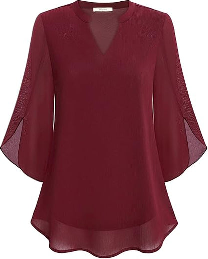 Brianna - Bluza s otevřeným rukávem a elegantním pohybem