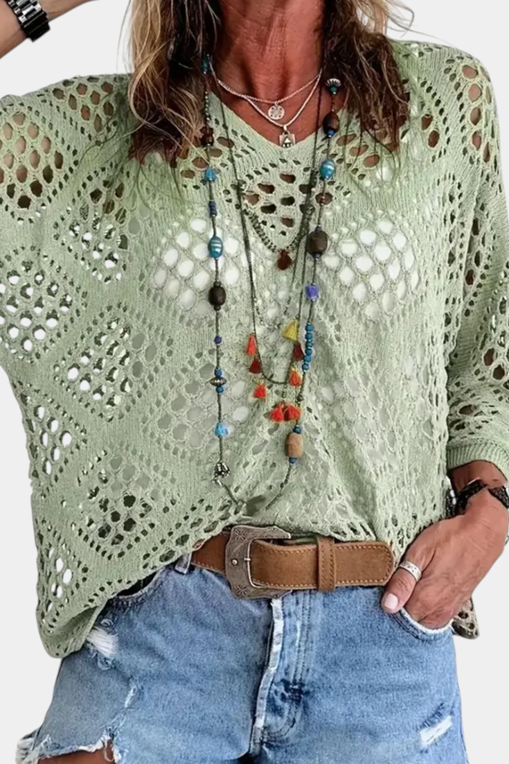Halenka z krajky Fern