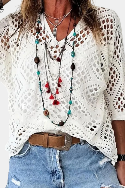 Halenka z krajky Fern