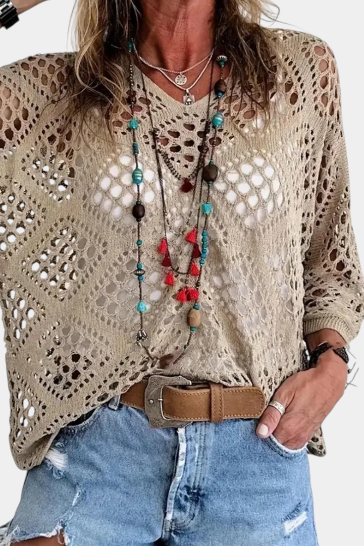 Halenka z krajky Fern
