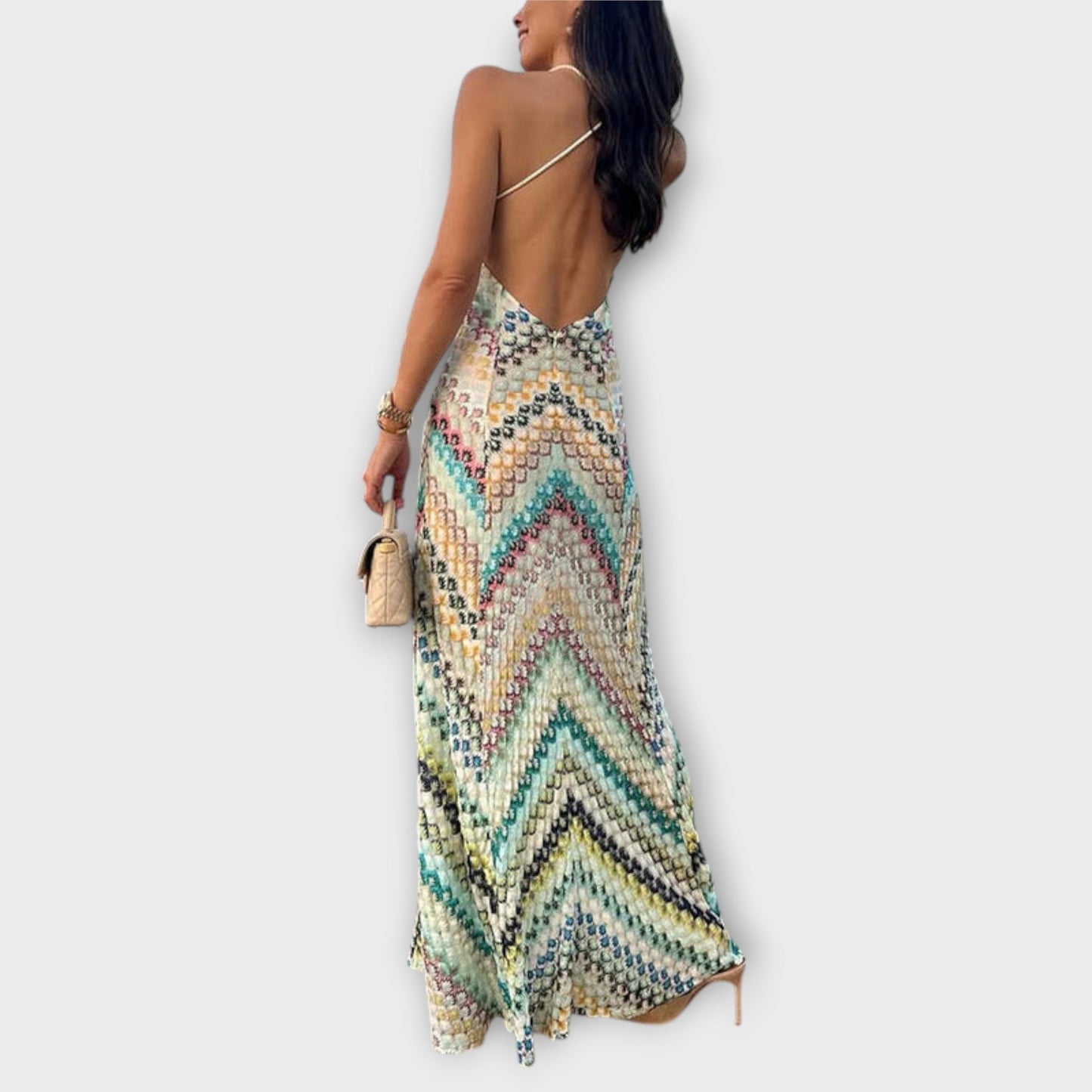 Remi - Maxi šaty s barevným herringbone vzorem od Missoni