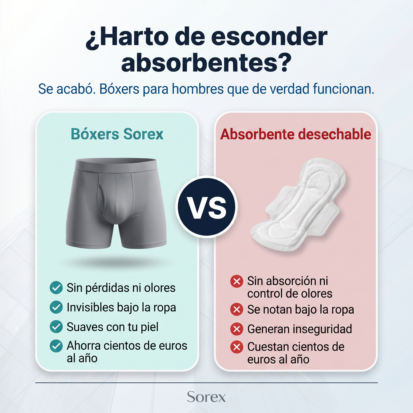 Bóxer absorbente Sorex™ - Protección discreta para cada día