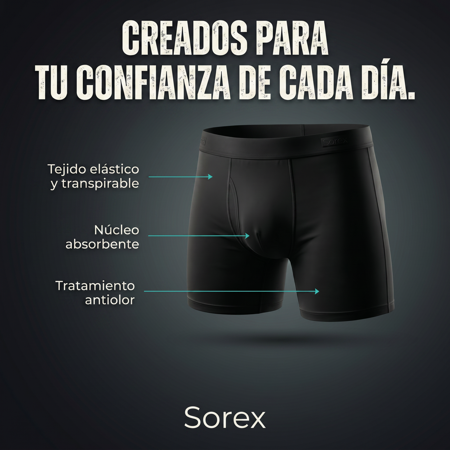 Bóxer absorbente Sorex™ - Protección discreta para cada día