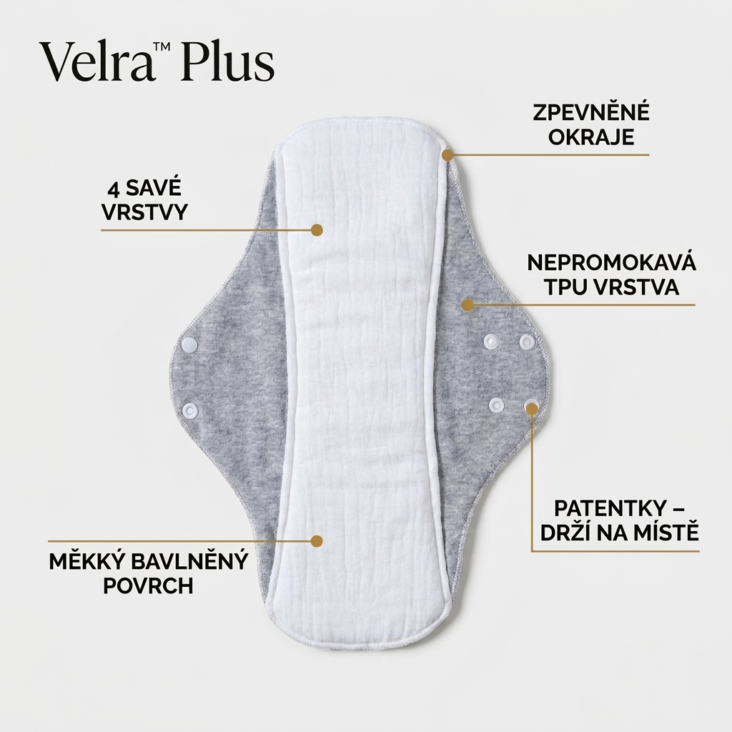Velra™ Plus - absorpční vložky 3 ks · 3× až 100 ml