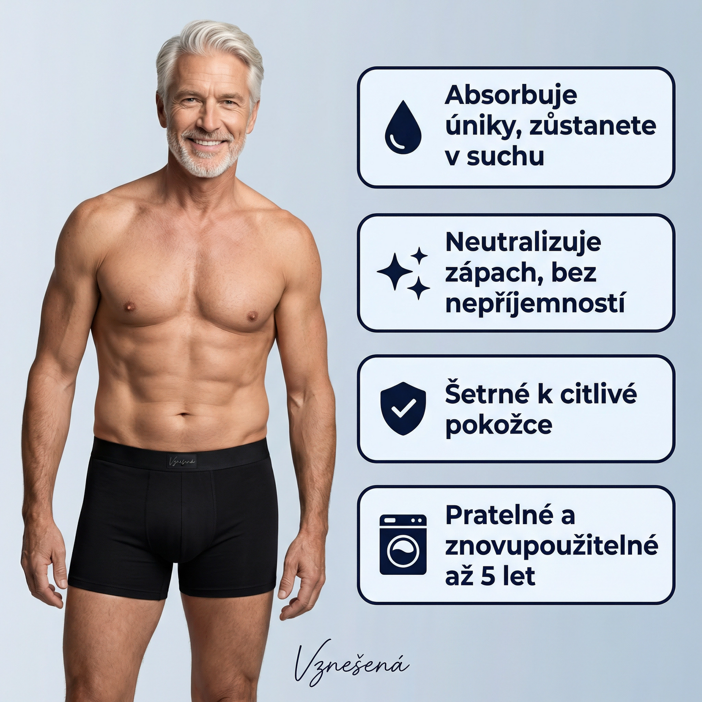 Sorex™ Absorpční Boxerky Modré - 4 ks